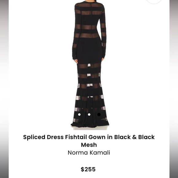 Norma Kamali Spliced Dress Fishtail Gown - Picture 3 of 4